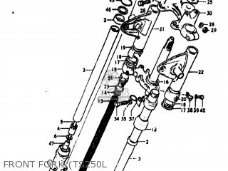 FRONT FORK (TS250L - TS250 1975 (M) USA (E03)