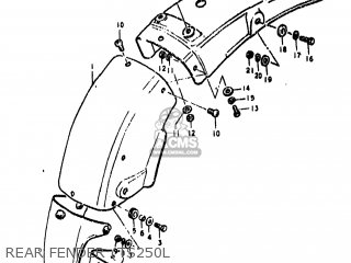 REAR FENDER (TS250L - TS250 1975 (M) USA (E03)
