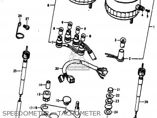 SPEEDOMETER - TACHOMETER - TS250 1975 (M) USA (E03)