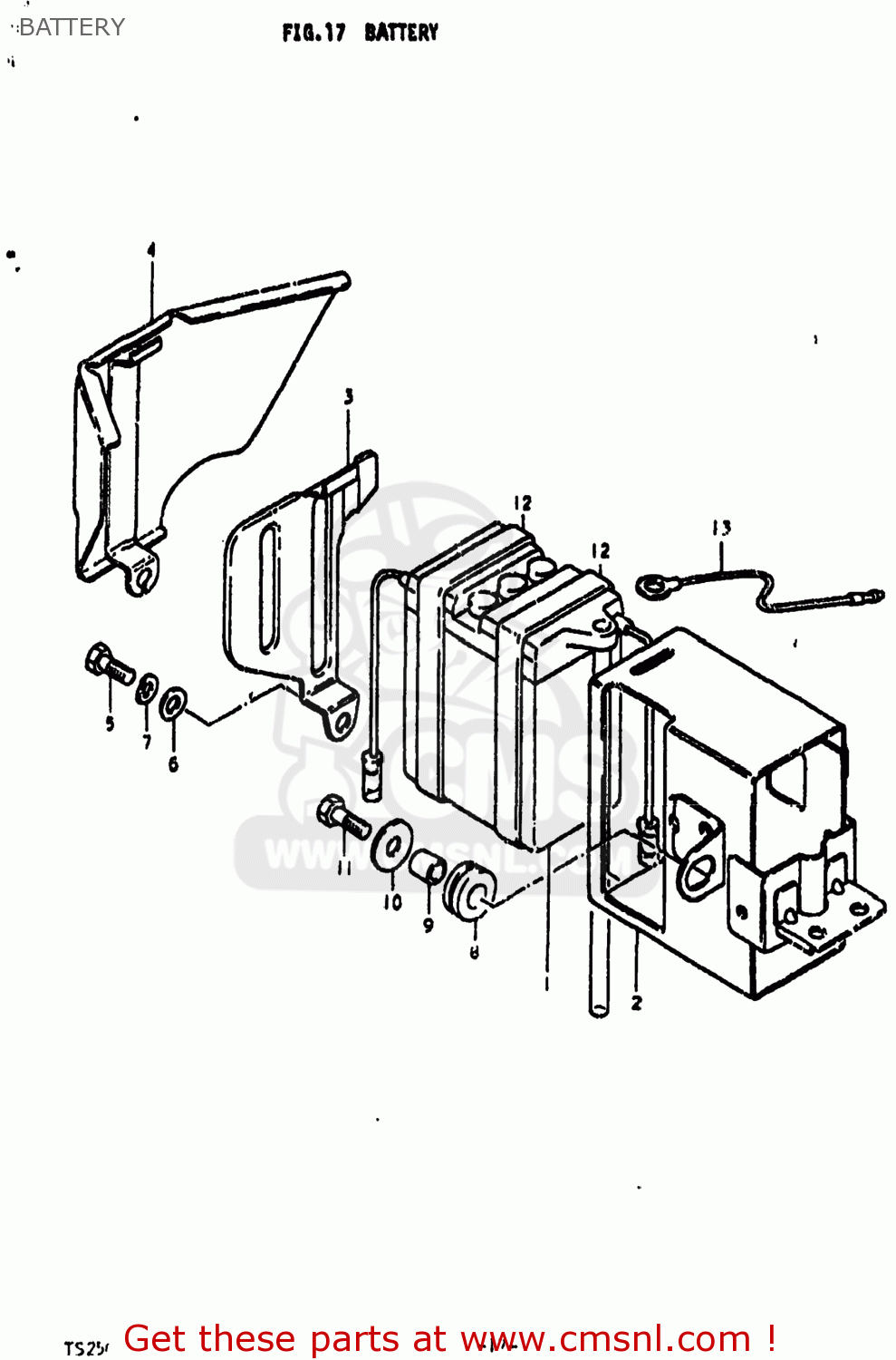 BATTERY TS250 1976 (A) USA (E03)