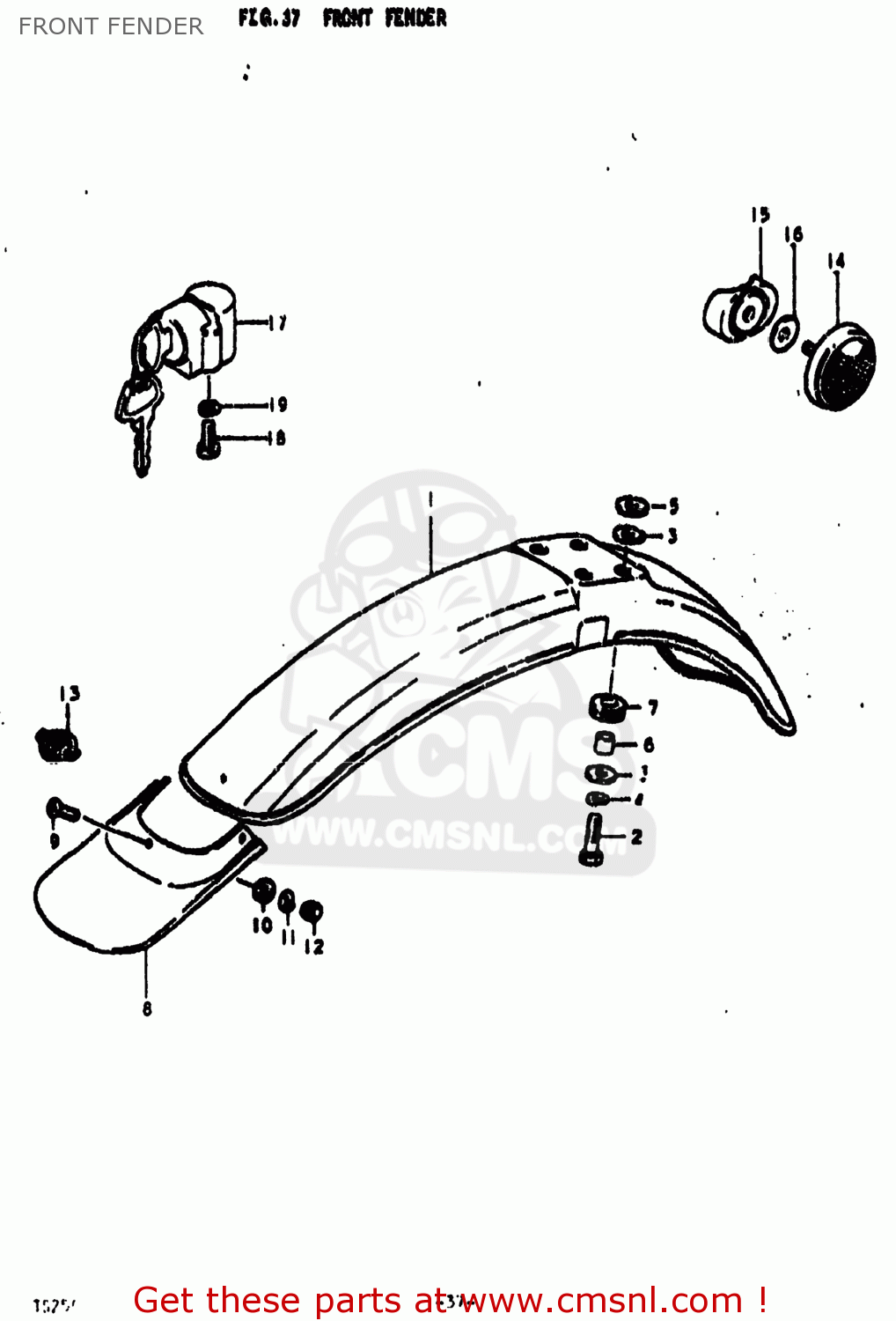 FRONT FENDER TS250 1976 (A) USA (E03)