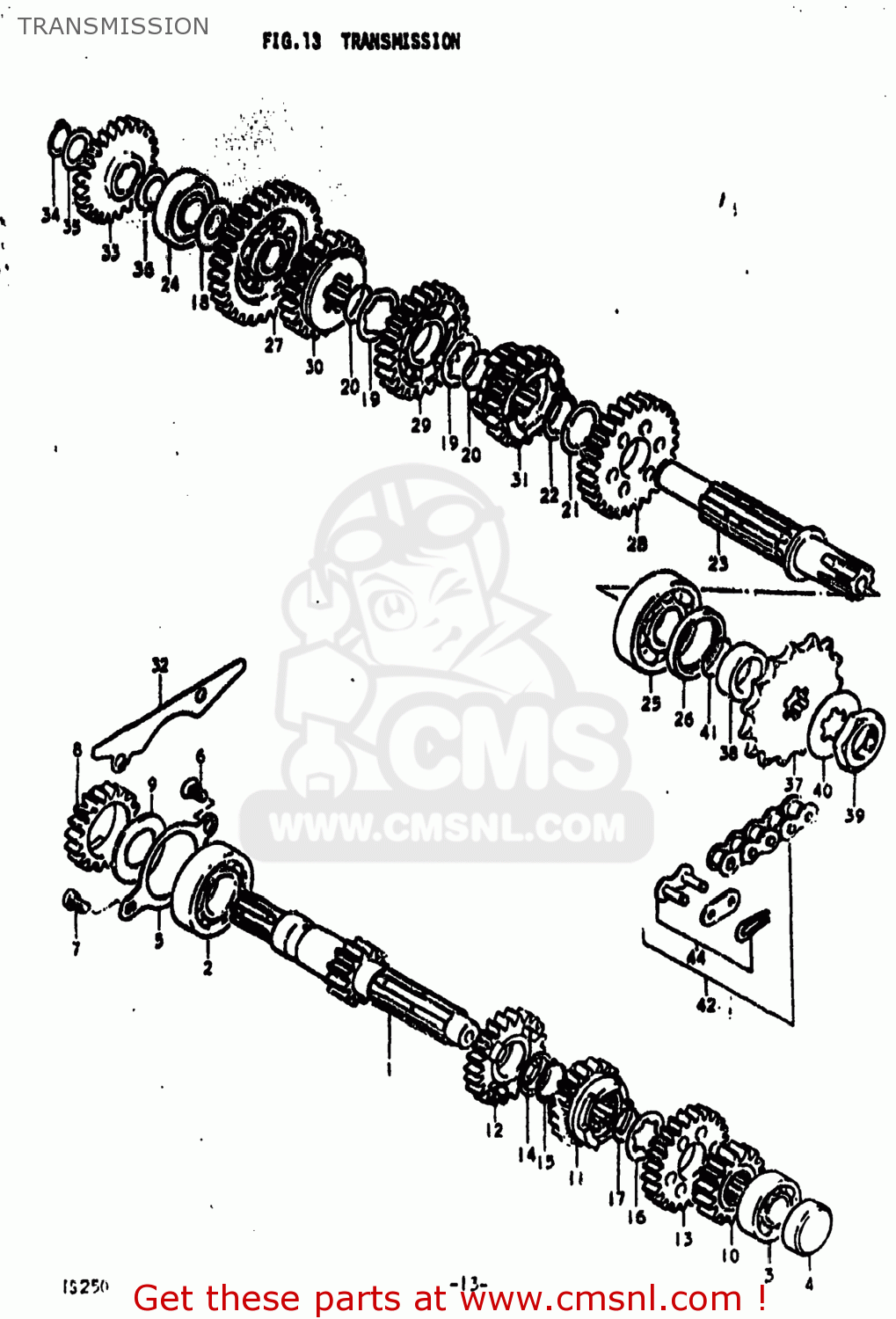 TRANSMISSION TS250 1976 (A) USA (E03)