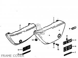 FRAME COVER - TS250 1976 (A) USA (E03)