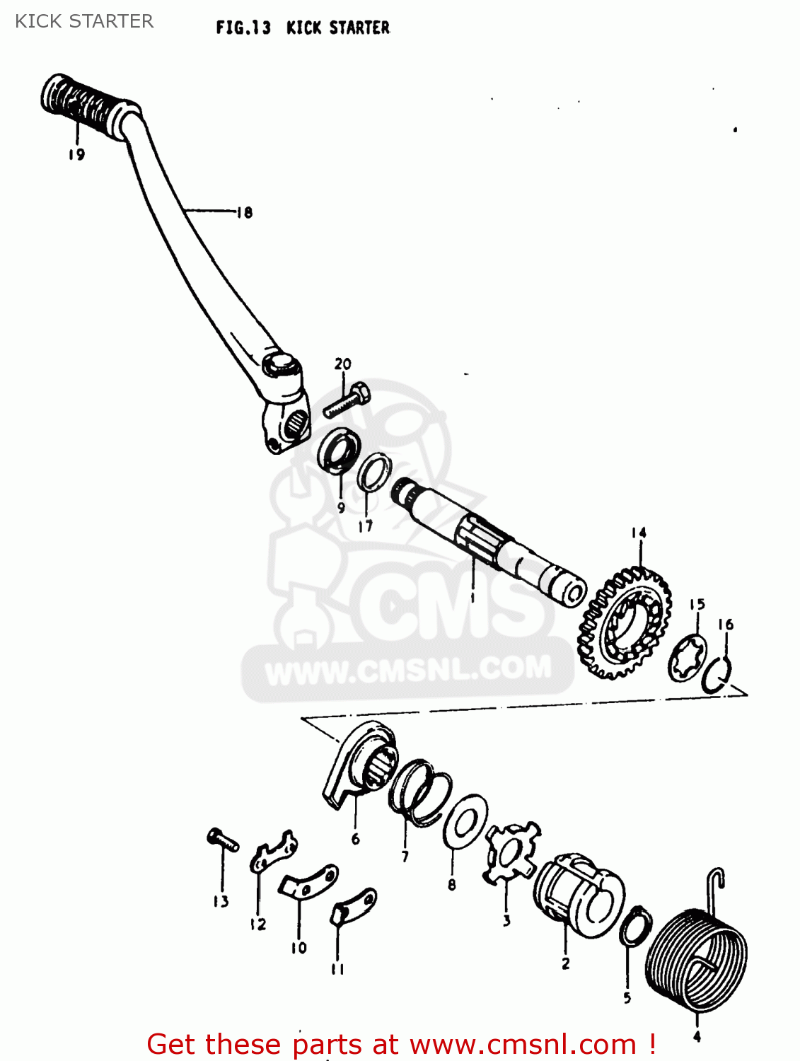 KICK STARTER TS250 1977 (B) USA (E03)