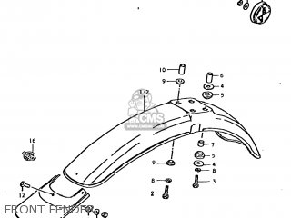 FRONT FENDER - TS250 1977 (B) USA (E03)