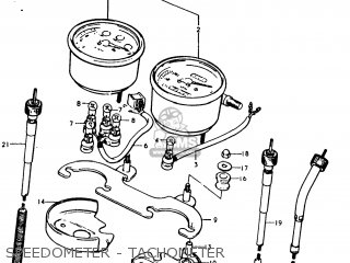 SPEEDOMETER - TACHOMETER - TS250 1977 (B) USA (E03)