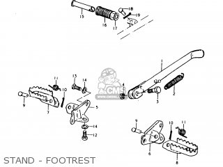 STAND - FOOTREST - TS250 1977 (B) USA (E03)