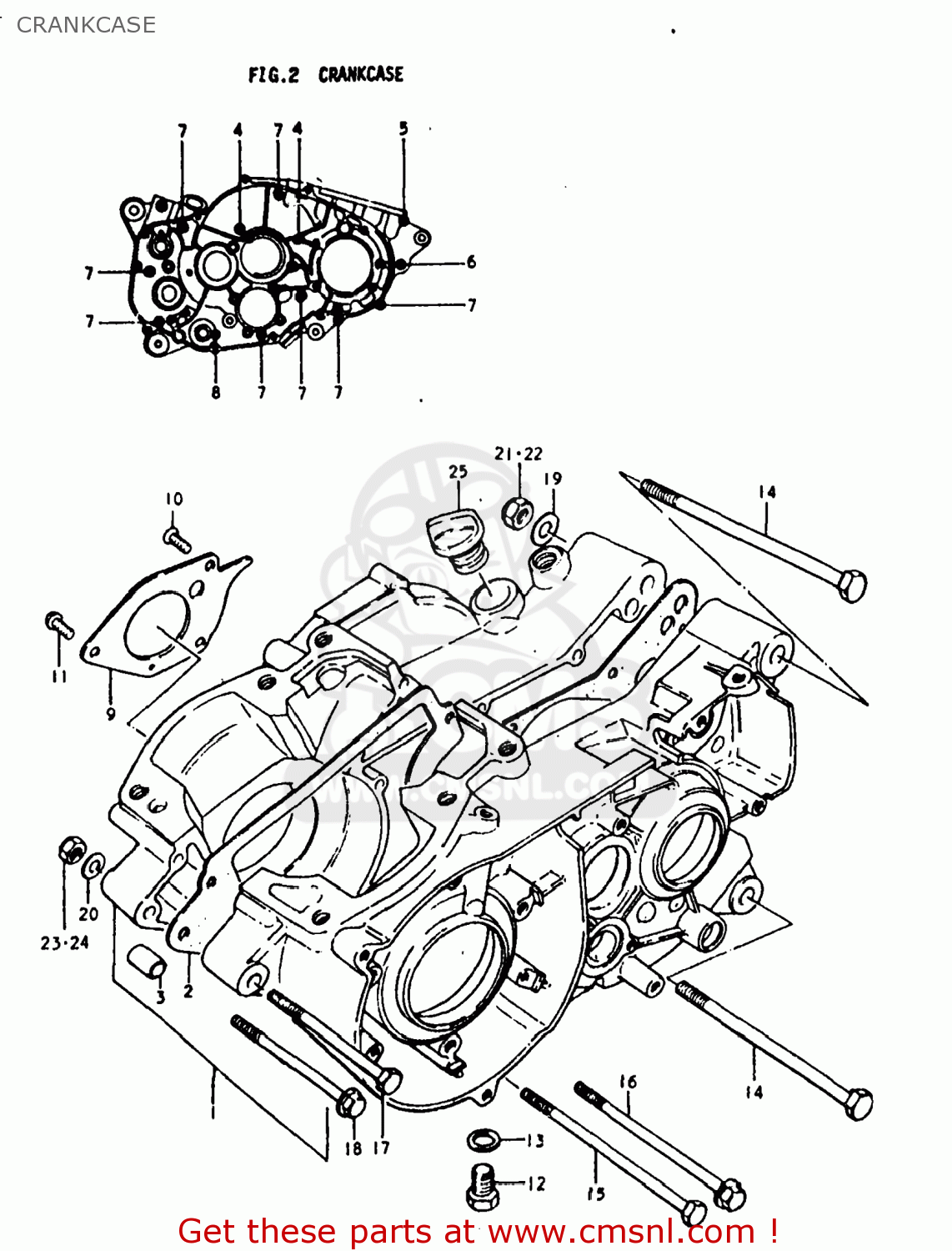 CRANKCASE TS250 1978 (C) USA (E03)