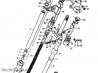FRONT FORK - TS250 1978 (C) USA (E03)