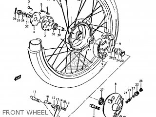 FRONT WHEEL - TS250 1978 (C) USA (E03)