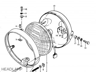 HEADLAMP - TS250 1978 (C) USA (E03)