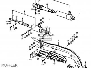 MUFFLER - TS250 1978 (C) USA (E03)