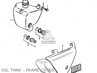 OIL TANK - FRAME COVER - TS250 1978 (C) USA (E03)