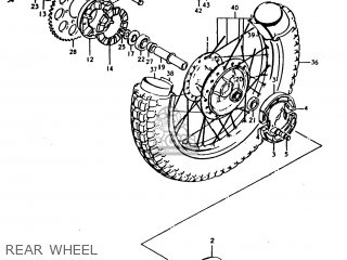 REAR WHEEL - TS250 1978 (C) USA (E03)