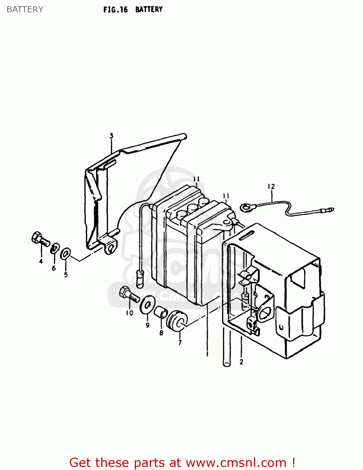 BATTERY TS250 1979 (N) USA (E03)