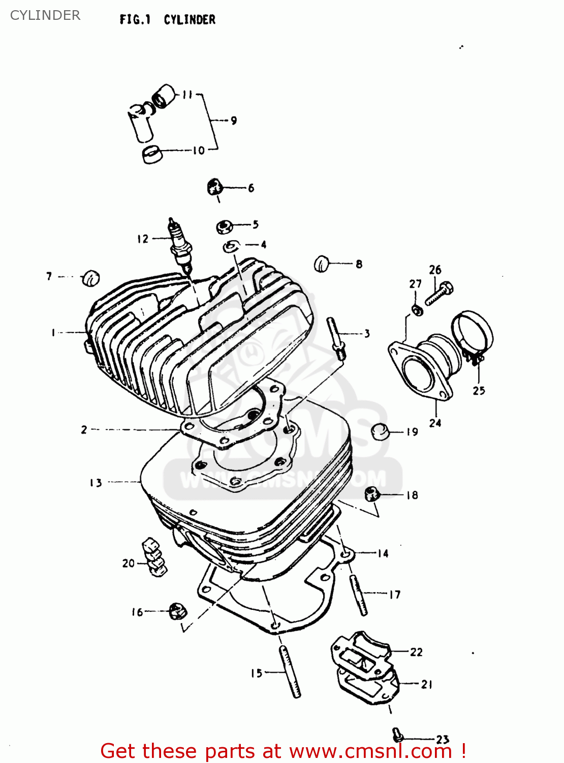 CYLINDER TS250 1979 (N) USA (E03)