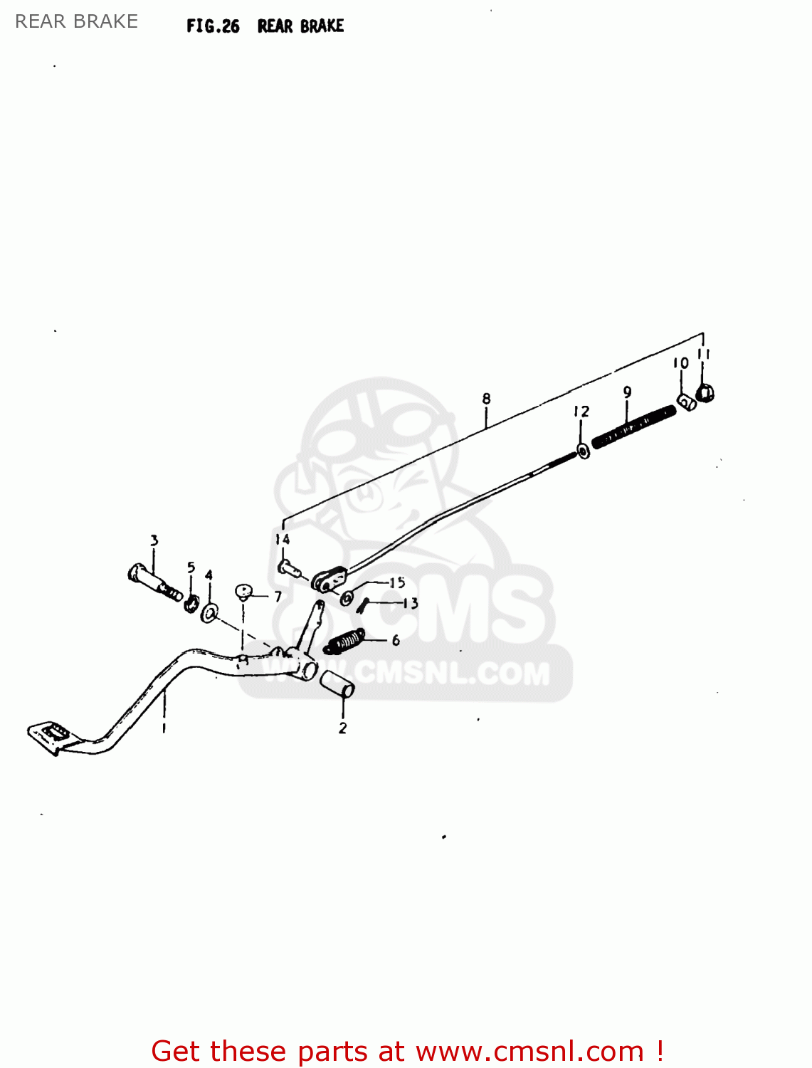 REAR BRAKE TS250 1979 (N) USA (E03)