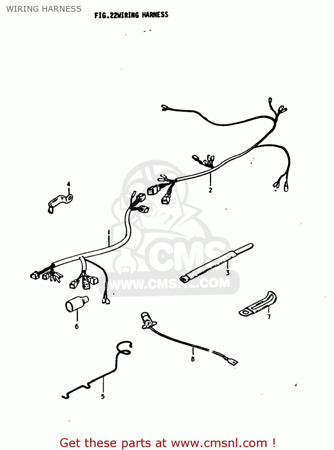 WIRING HARNESS TS250 1979 (N) USA (E03)