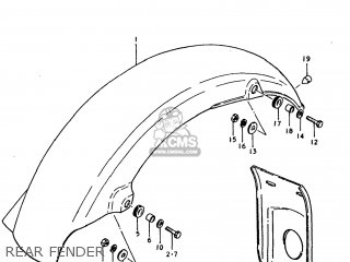 REAR FENDER - TS250 1979 (N) USA (E03)