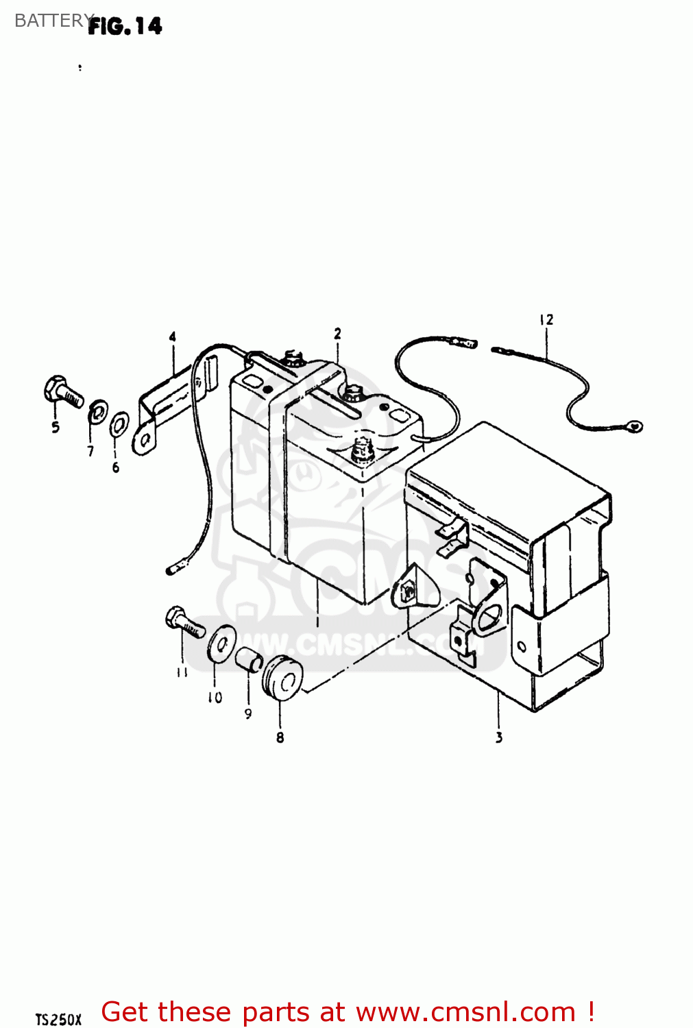 BATTERY TS250 1980 (T) USA (E03)