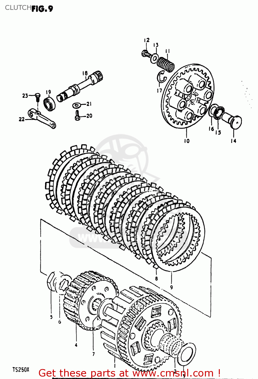 CLUTCH TS250 1980 (T) USA (E03)