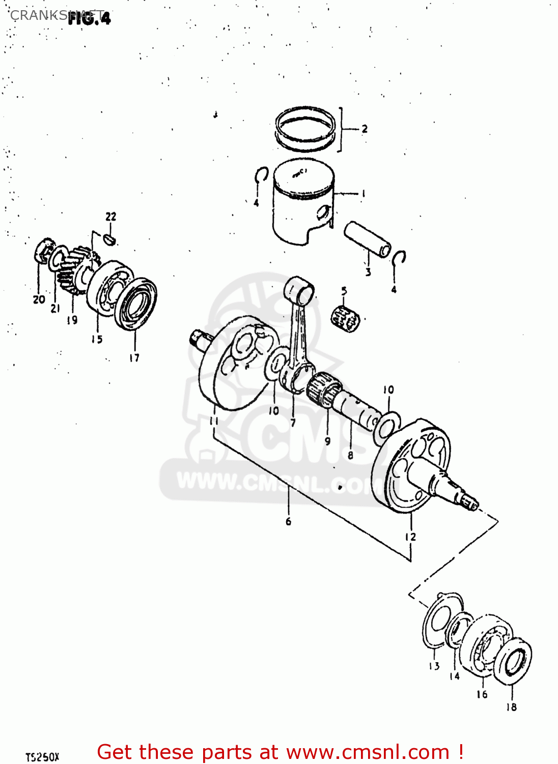 CRANKSHAFT TS250 1980 (T) USA (E03)
