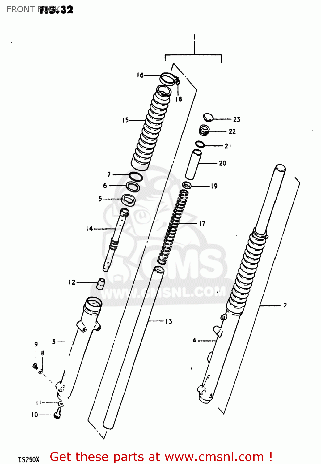 FRONT FORK TS250 1980 (T) USA (E03)