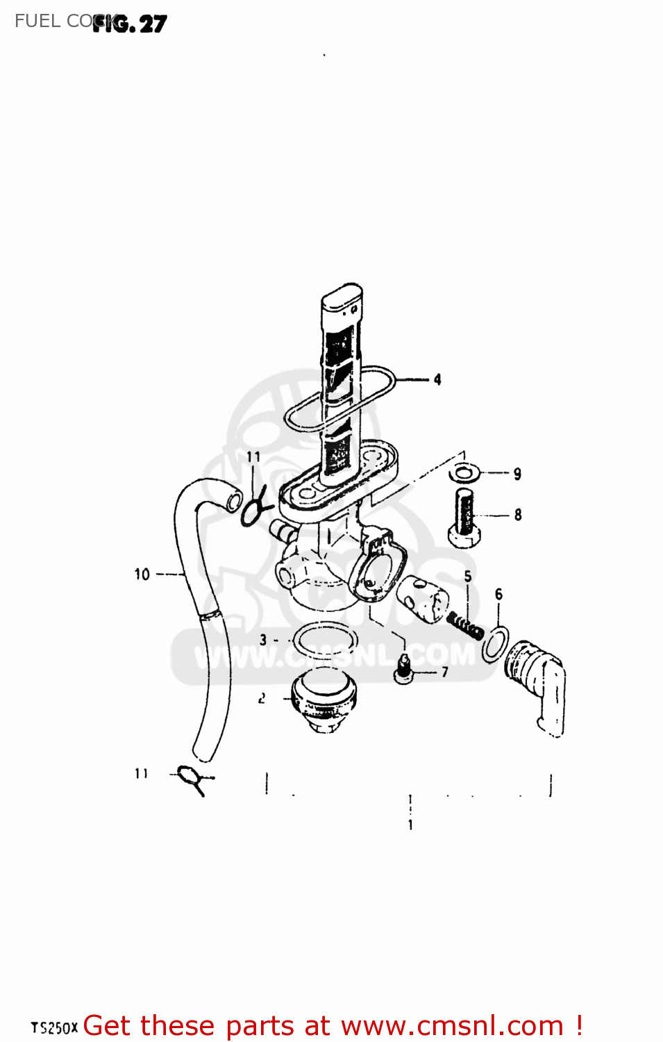 FUEL COCK TS250 1980 (T) USA (E03)