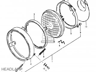 HEADLAMP - TS250 1980 (T) USA (E03)