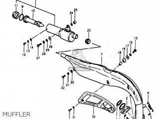 MUFFLER - TS250 1980 (T) USA (E03)