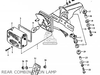 REAR COMBINATION LAMP - TS250 1980 (T) USA (E03)