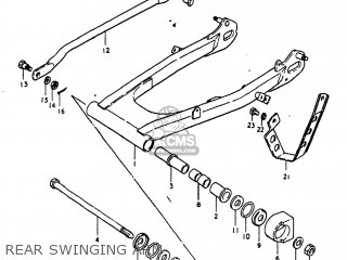 REAR SWINGING ARM - TS250 1980 (T) USA (E03)