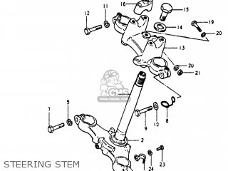 STEERING STEM - TS250 1980 (T) USA (E03)