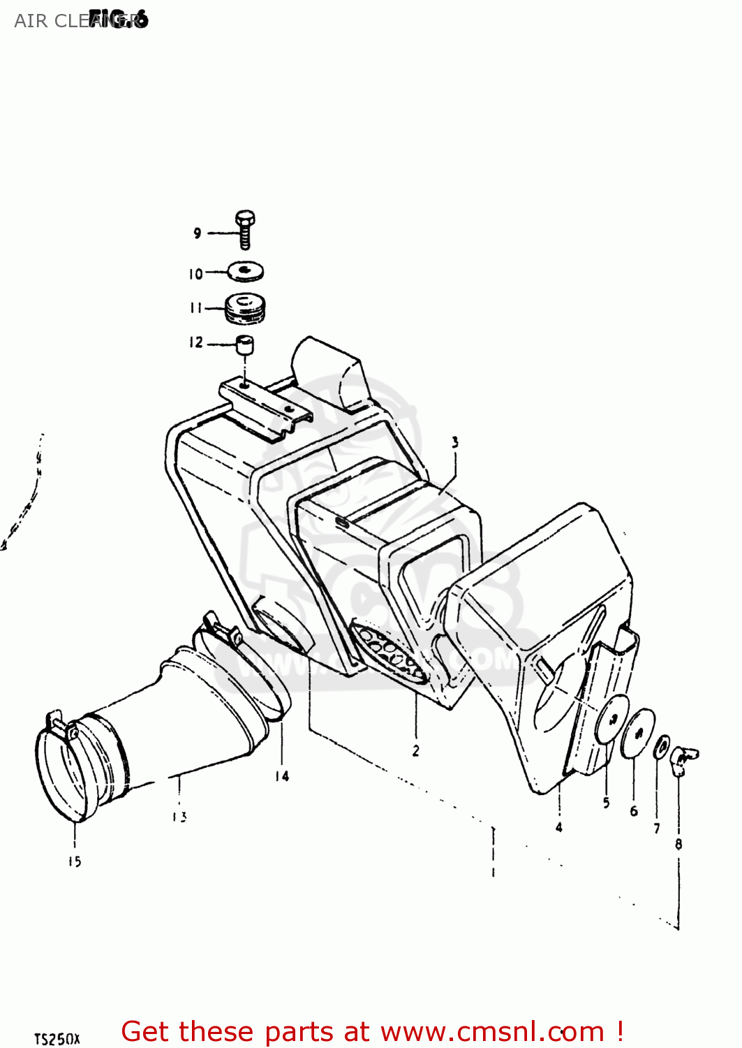 AIR CLEANER TS250 1981 (X) USA (E03)