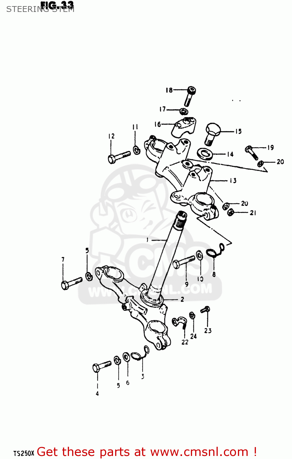 STEERING STEM TS250 1981 (X) USA (E03)
