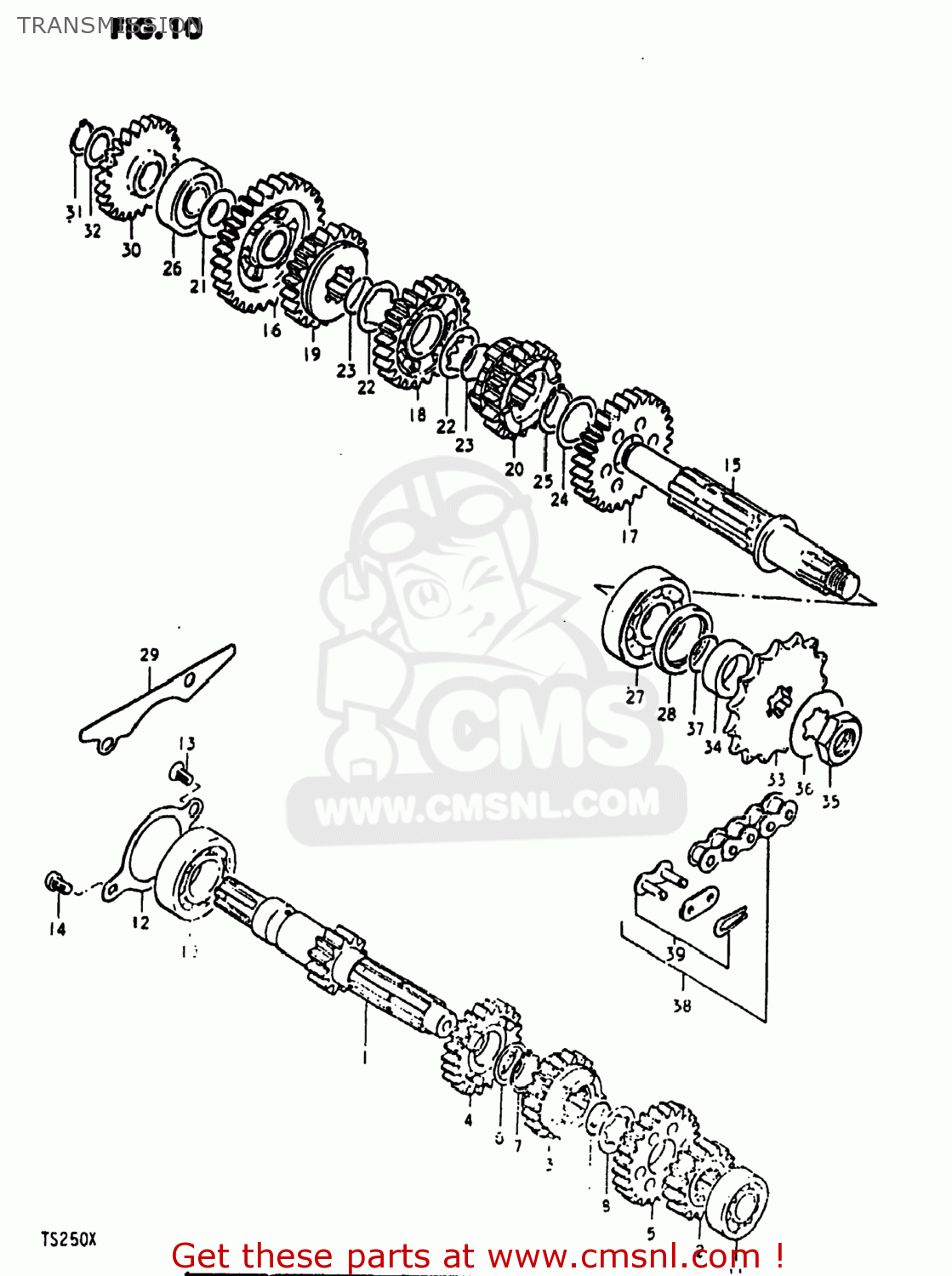TRANSMISSION TS250 1981 (X) USA (E03)