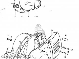 CRANKCASE COVER - TS250 1981 (X) USA (E03)