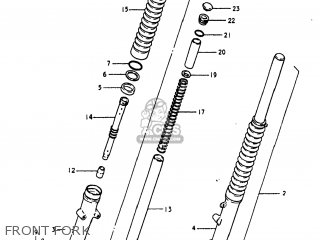 FRONT FORK - TS250 1981 (X) USA (E03)