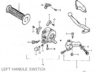LEFT HANDLE SWITCH - TS250 1981 (X) USA (E03)