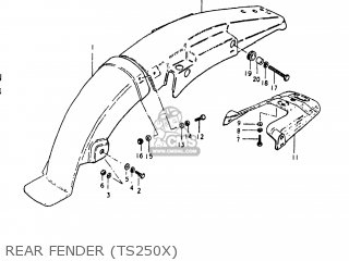 REAR FENDER (TS250X) - TS250 1981 (X) USA (E03)
