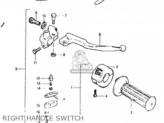 RIGHT HANDLE SWITCH - TS250 1981 (X) USA (E03)