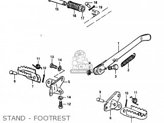 STAND - FOOTREST - TS250 1981 (X) USA (E03)