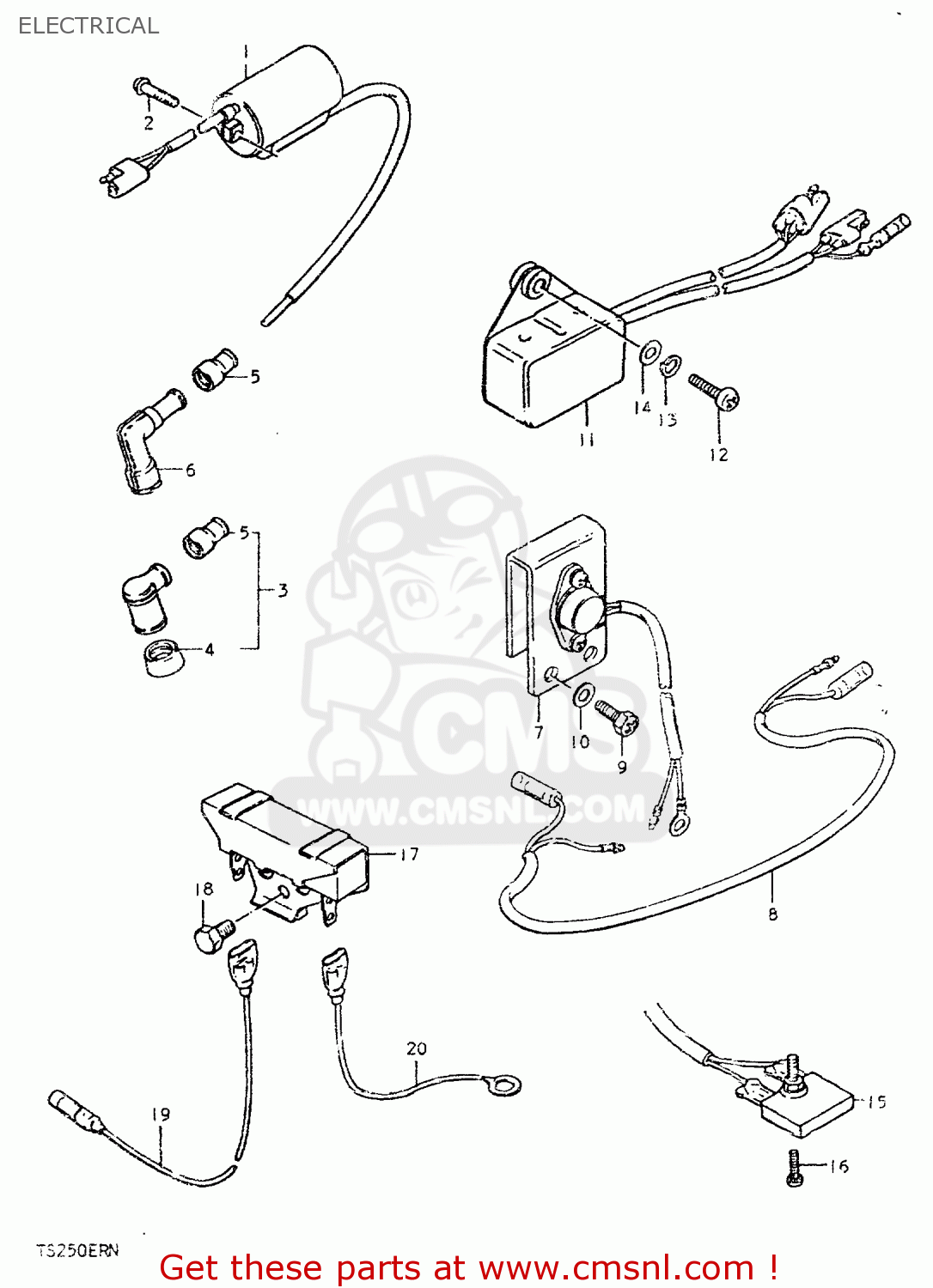 ELECTRICAL TS250ER 1979 (N) (E01 E02 E04 E16 E18 E22 E24 E39)