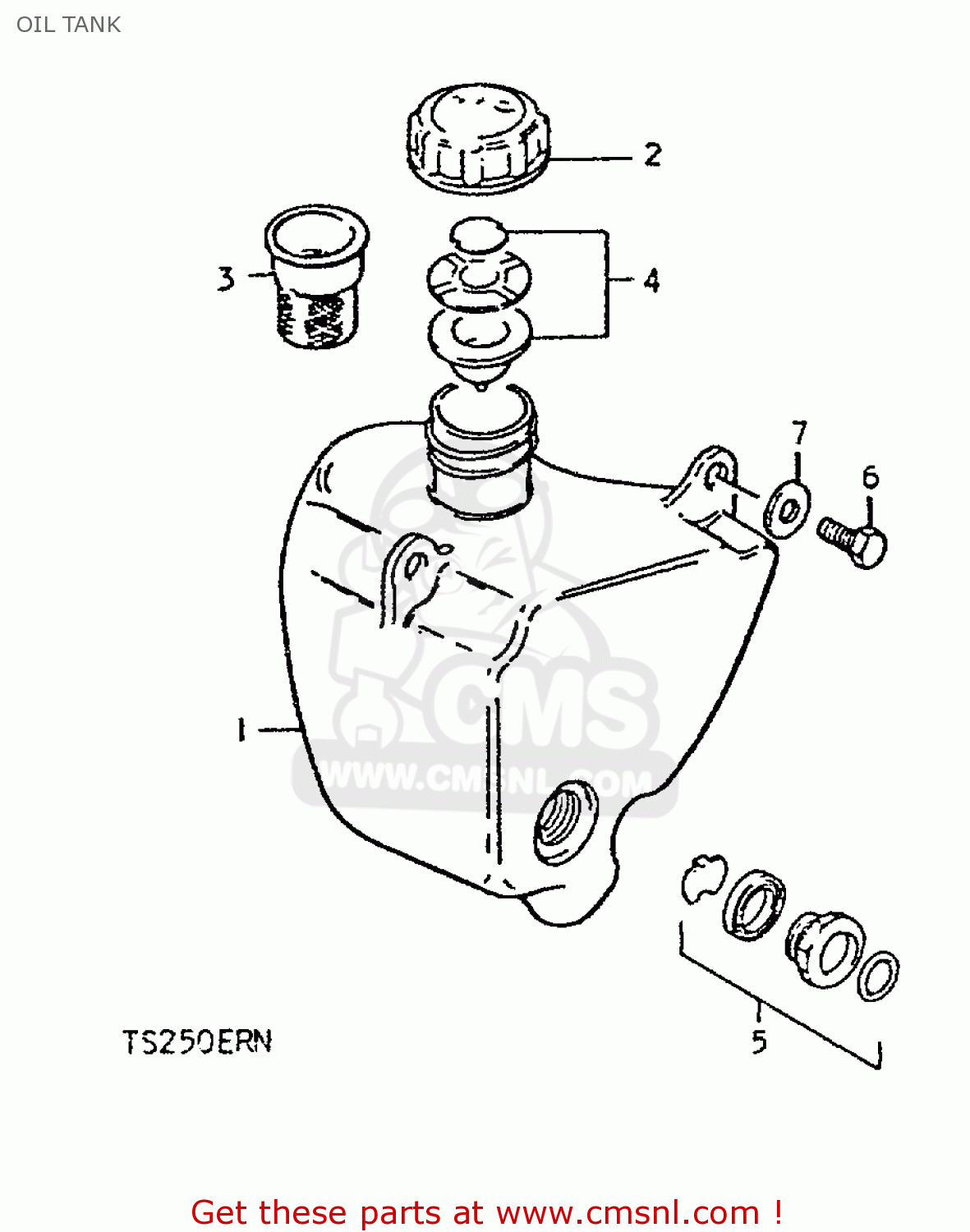 OIL TANK TS250ER 1979 (N) (E01 E02 E04 E16 E18 E22 E24 E39)