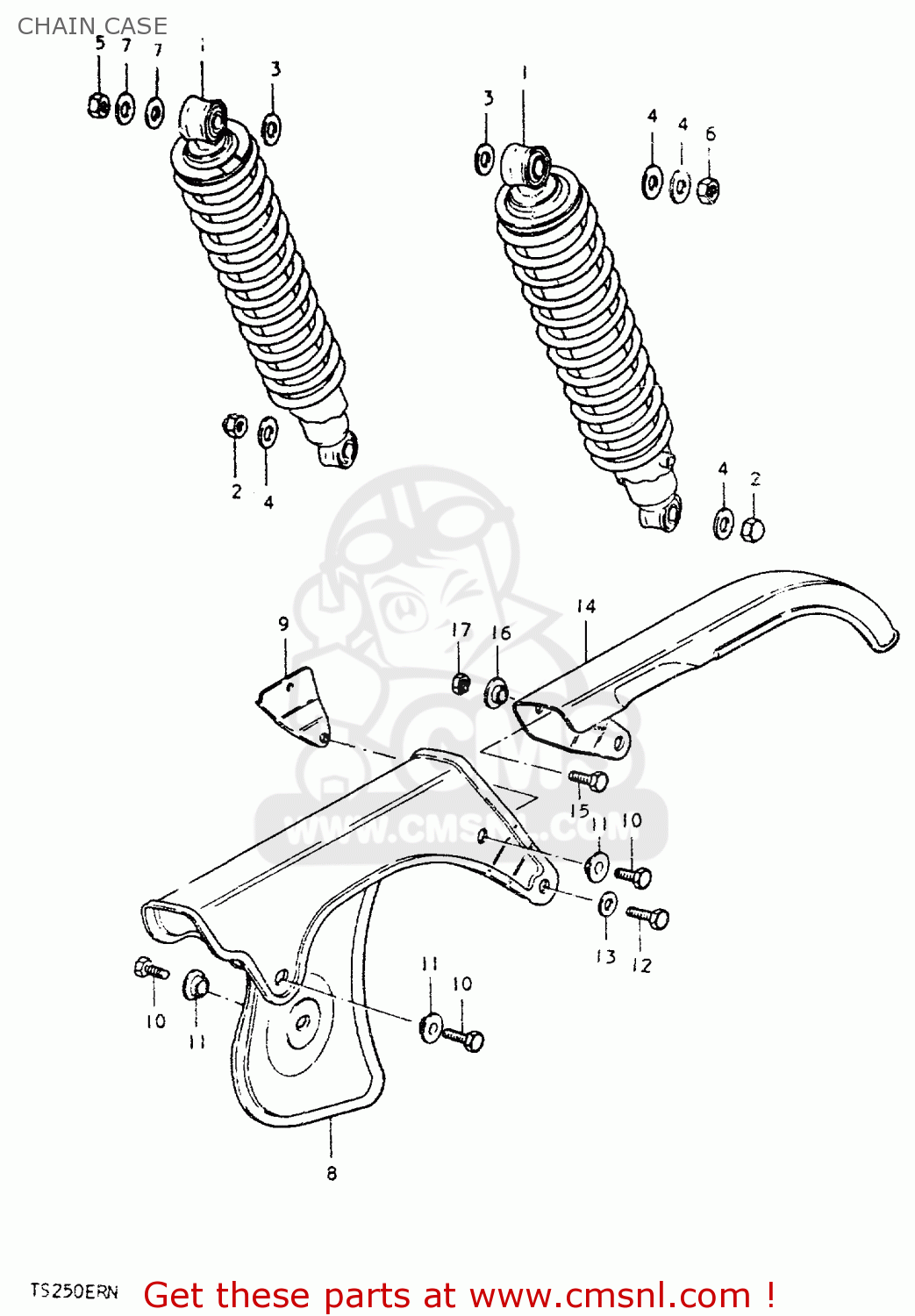 CHAIN CASE TS250ER 1979 (N) (E01 E02 E04 E16 E18 E22 E24 E39)