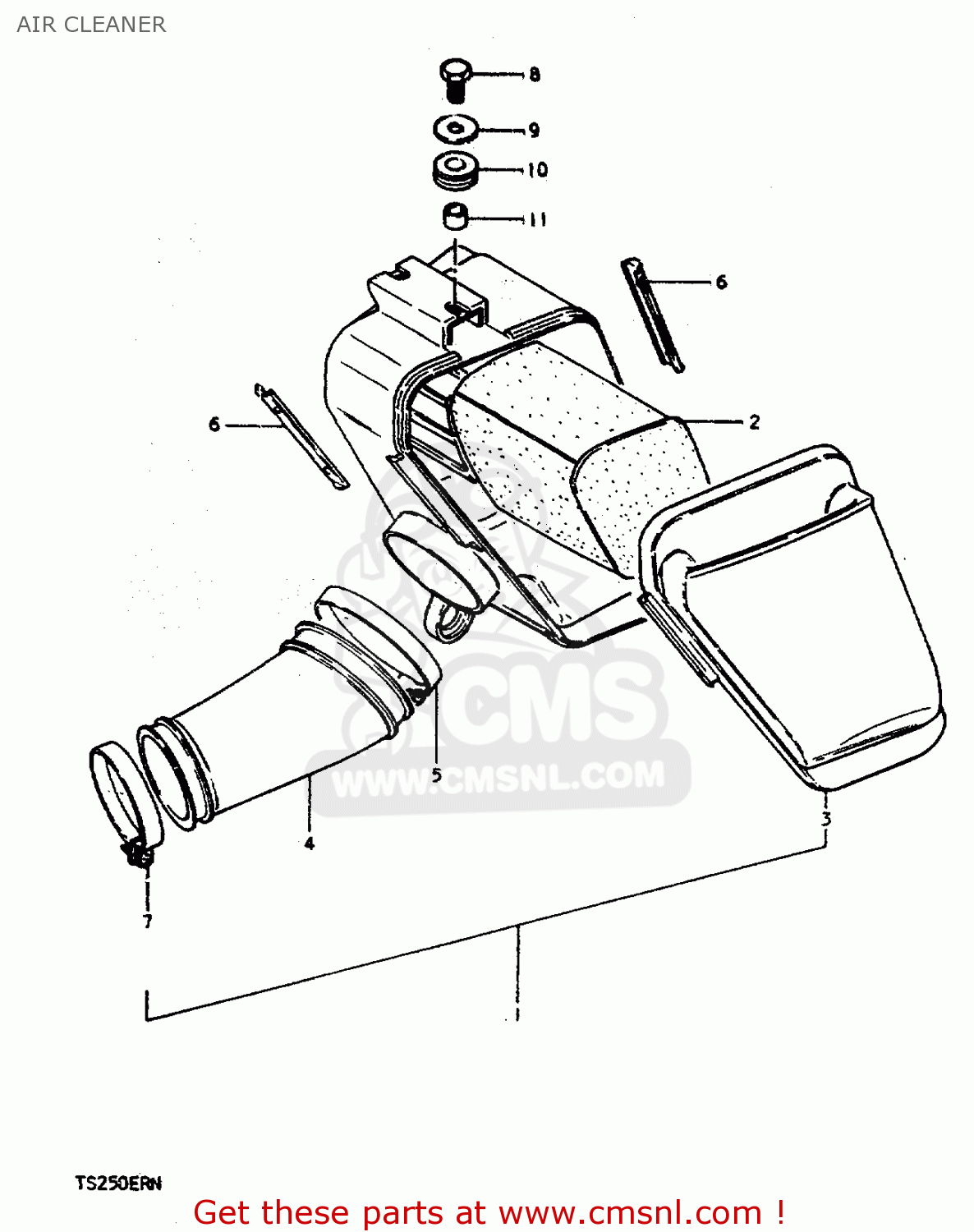 AIR CLEANER TS250ER 1979 (N) (E01 E02 E04 E16 E18 E22 E24 E39)