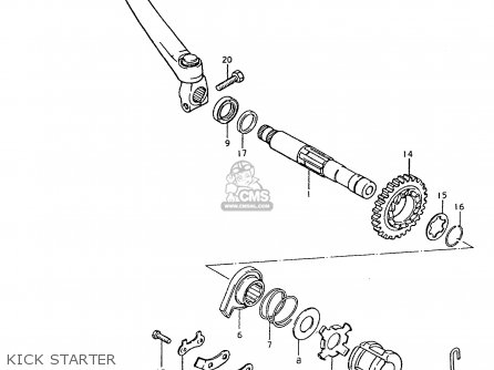 KICK STARTER - TS250ER 1979 (N) (E01 E02 E04 E16 E18 E22 E24 E39)