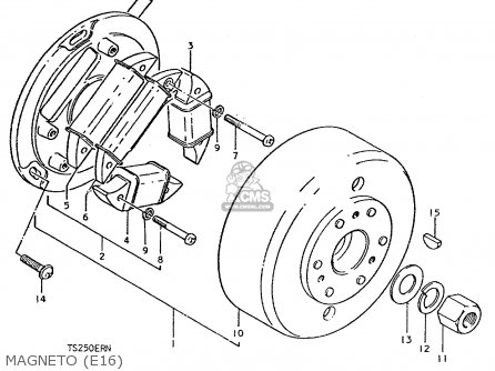 MAGNETO (E16) - TS250ER 1979 (N) (E01 E02 E04 E16 E18 E22 E24 E39)