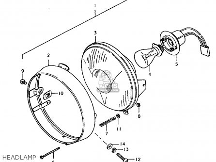 HEADLAMP - TS250ER 1979 (N) (E01 E02 E04 E16 E18 E22 E24 E39)