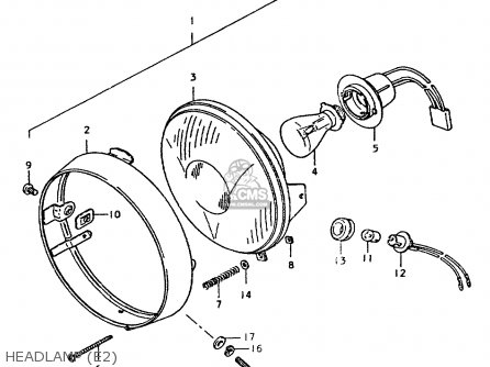 HEADLAMP (E2) - TS250ER 1979 (N) (E01 E02 E04 E16 E18 E22 E24 E39)